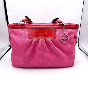 EUC Pink Coach Signature Collection Handbag Purse